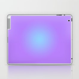 Time is purple, Sky is pale blue and silent Laptop Skin