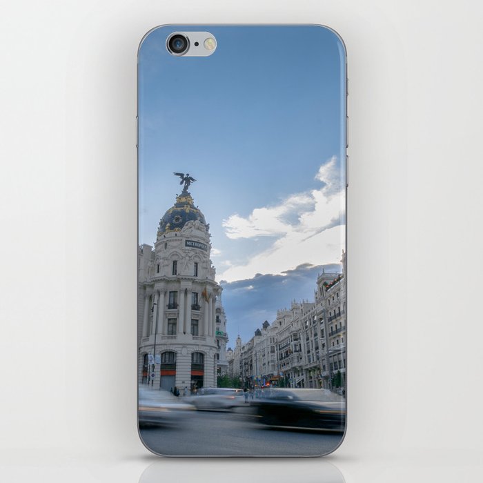 Spain Photography - Busy Traffic In Downtown Madrid iPhone Skin
