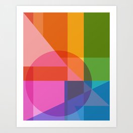 Colorful Shapes 24 Art Print