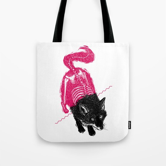 Stripped Fox Tote Bag