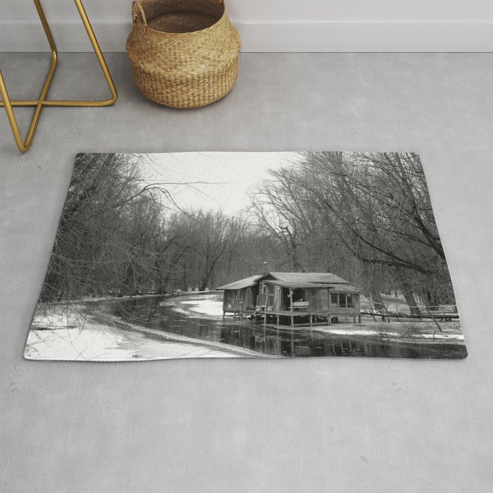 Cabin on the River Rug