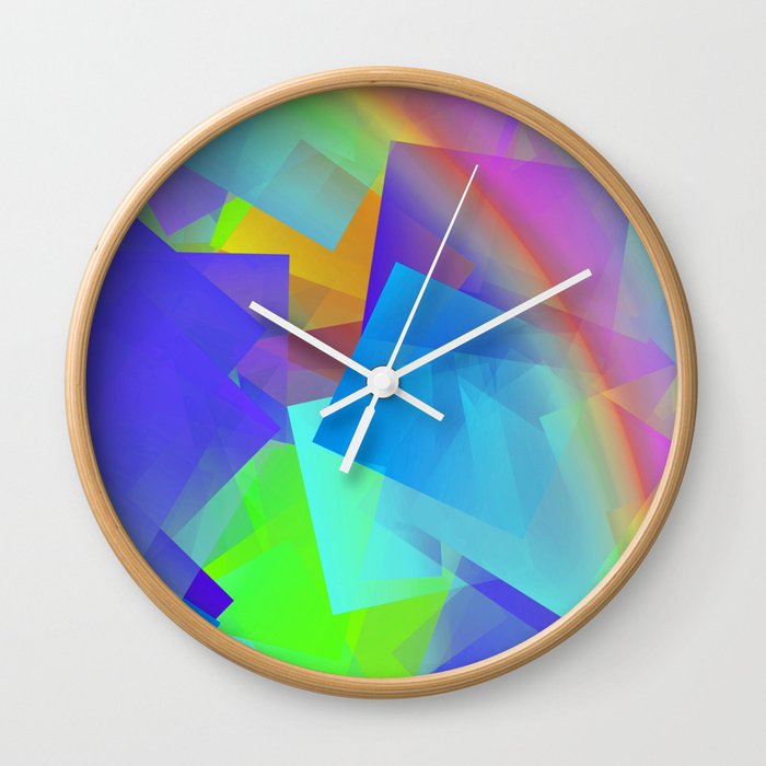 Sun, rain, and little rainbow ... Wall Clock