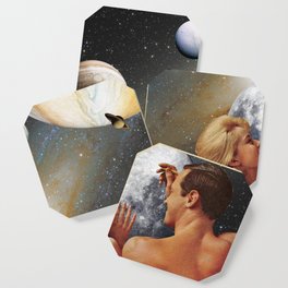 Lovers in Space Collage Coaster