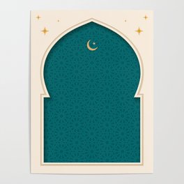 Mihrab - Minimal Teal Poster