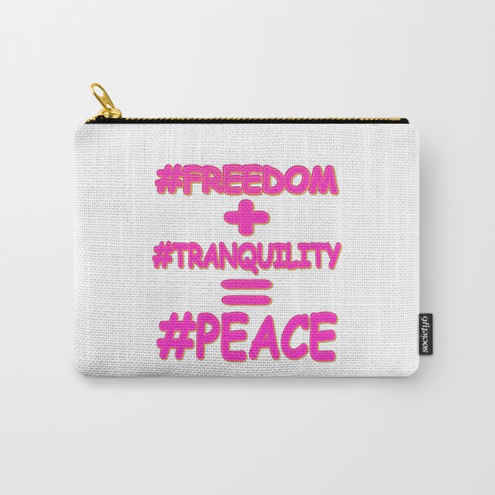 "PEACE EQUATION" Cute Design. Buy Now Carry-All Pouch