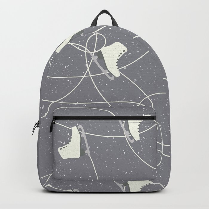 Winter Pattern Ice Skating Backpack by Redharmony Design