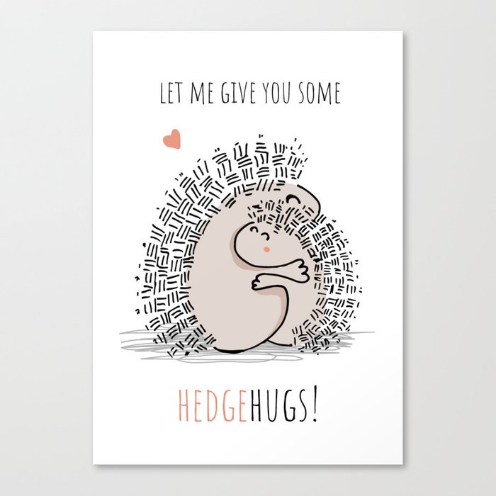 Hedgehugs Canvas Print