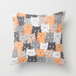 Cats Cats Cats Throw Pillow