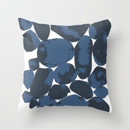 Stones Blue Rectangular Throw Pillow