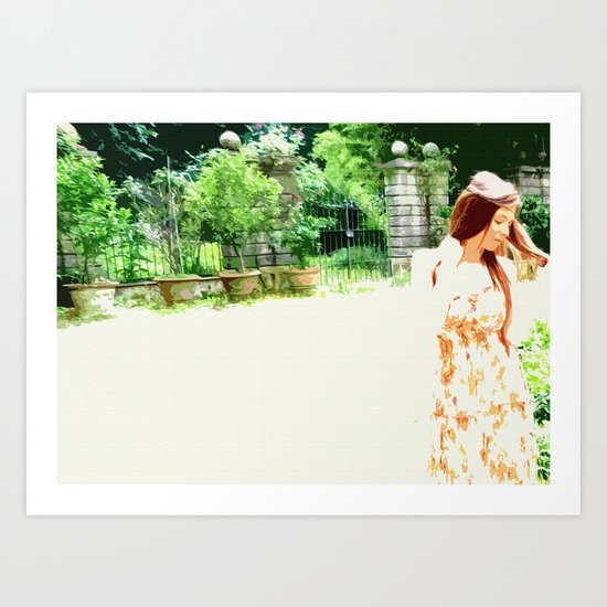 IN THE GARDEN Art Print