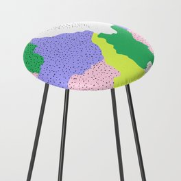 Abstract fun retro colorful pattern Counter Stool