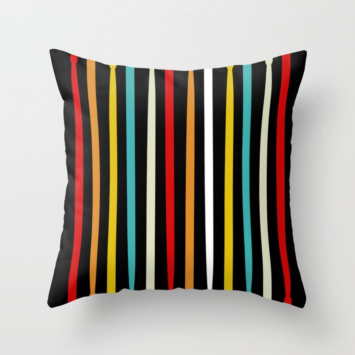 Retro Drumsticks Drummer Rock Band Throw Pillow