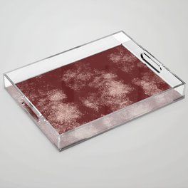 Warm Watercolor Velvet Fabric Marbling Acrylic Tray