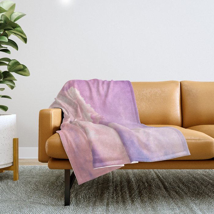 Purple cotton throw blanket sales