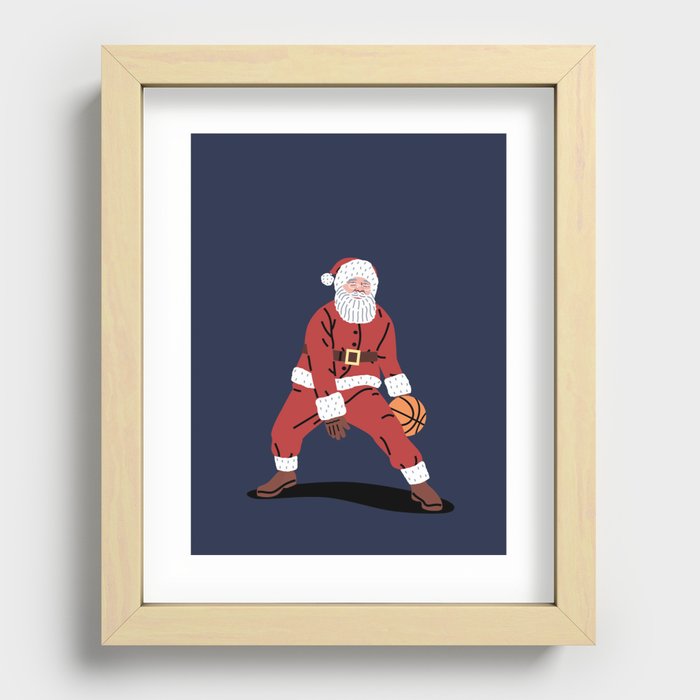 Balling Santa Recessed Framed Print