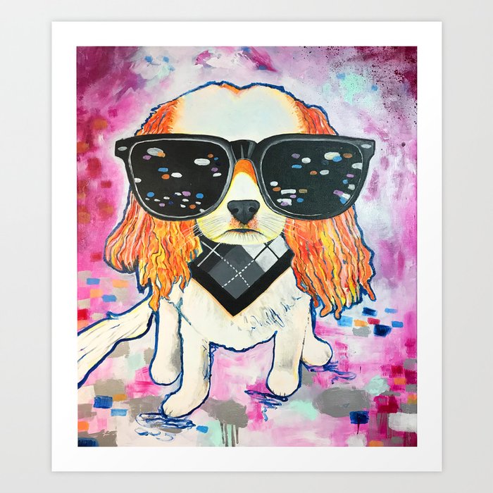 Puppy Pop Art Print by gigglestorm 