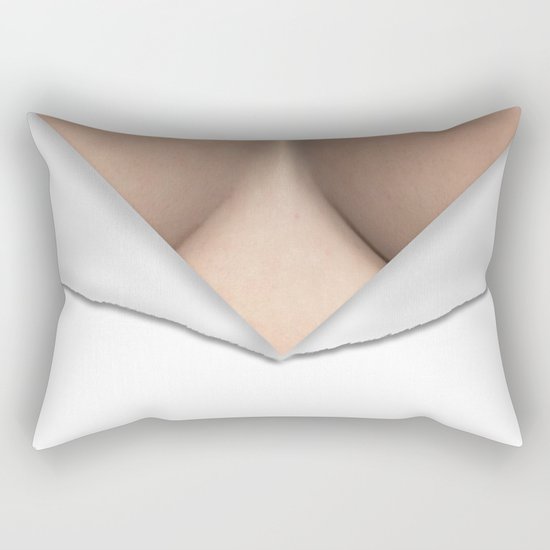 Torn Breast Cleavage Rectangular Pillow