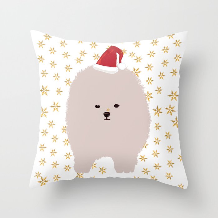 Happy Holidays Fluffy Throw Pillow