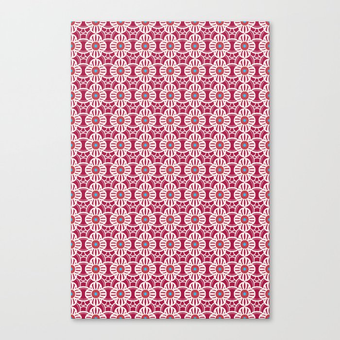 Pink retro pattern Canvas Print
