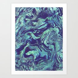 Blue Waves Art Print