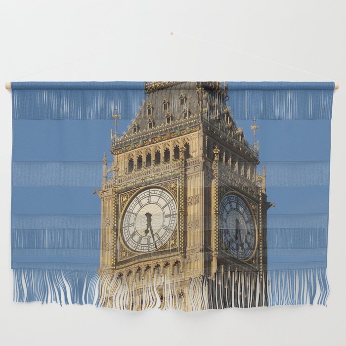 Great Britain Photography - Big Ben Under The Blue Clear Sky Wall Hanging