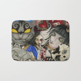 Alice the madness returns Bath Mat | Ink Pen, Pop Art, Surreal, Queenofhearts, Scary, Drawing, Fantasy, Redqueen, Colored Pencil, Aliceinwonderland 