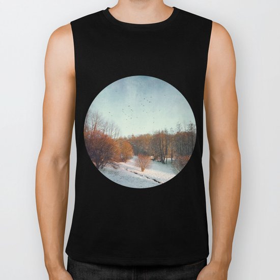 Trees in Winter II Biker Tank