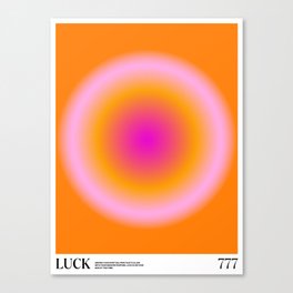 Gradient Angel Numbers: Luck Canvas Print