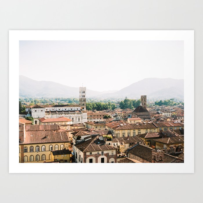 Lucca | Travel photography Italy | Wanderlust city architecture photo art | Tuscany Art Print
