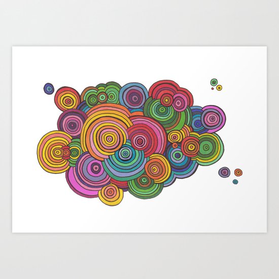 Circle Drawing Meditation Art Print