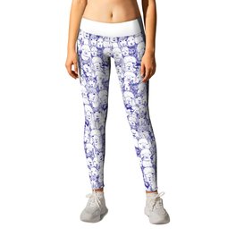 just alpacas blue white Leggings