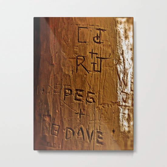 Carved Love Metal Print