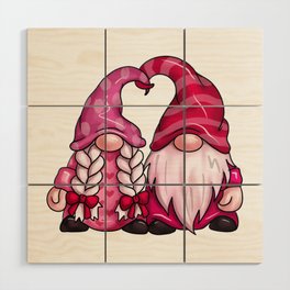 Valentine Gnome - Couple Wood Wall Art