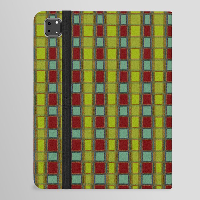 Red And Green Geometric Gradient iPad Folio Case