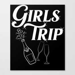 Girls Trip Weekend Las Vegas Wine Glasses Canvas Print