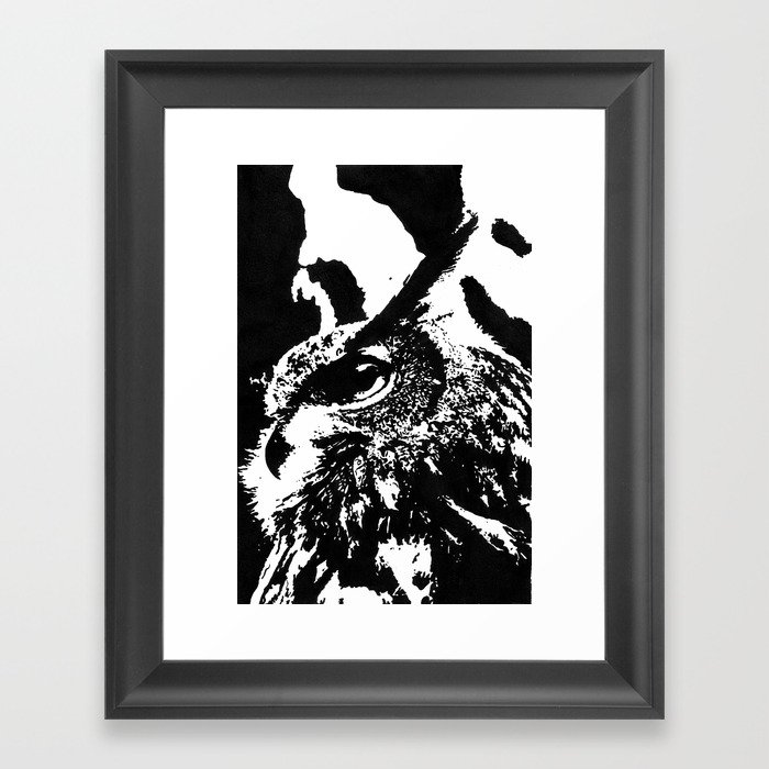 Eurasian Eagle Owl Painting Framed Art Print