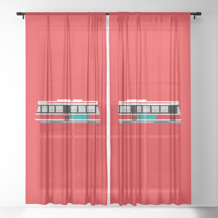 Toronto Ttc Streetcar Sheer Curtain By Bambookoi Society6