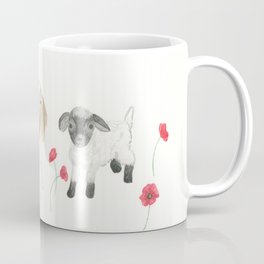 Baby Goats and Red Poppies Mug
