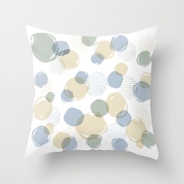 Colorful dots earth Throw Pillow