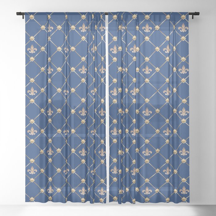 Fleur de Lis Sheer Curtain