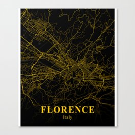 Florence map Canvas Print