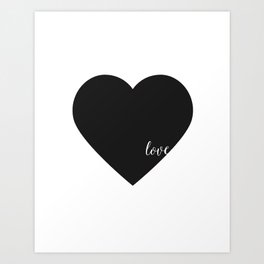 black and white heart print printable office decor symbol print digital print prints Infinite love printable wall art quote print