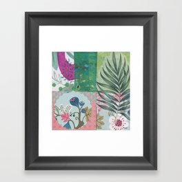 PLANT FRIENDS COLLAGE Framed Art Print