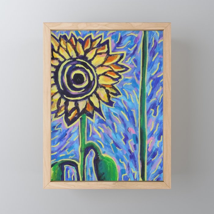 two sunflowers Framed Mini Art Print