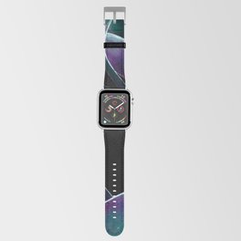 Deep Purple Teal Abstract Leaves Apple Watch Band