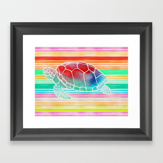 Turtle Collage by Garima and Jacqueline Framed Art Print
