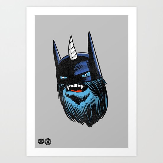 Yeticorn Comic Heroes series: the Batman! Art Print
