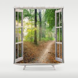 Window Tapestries Style Shower Curtain