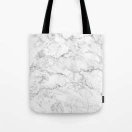 White faux marble Tote Bag
