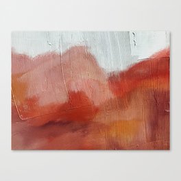 Desert Journey [2]: a textured, abstract piece in pinks, reds, and white by Alyssa Hamilton Art Canvas Print